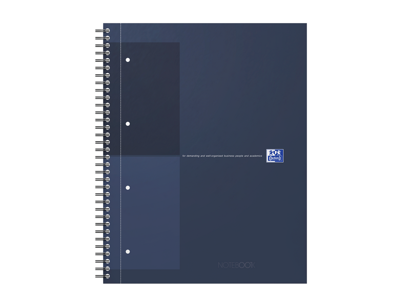 Oxford International A4+ Hardcover Notizbuch, Wire-O Spiralbindung, liniert 6mm, 80 Blatt, scribzee kompatibel, 30. Jahre Jubilä