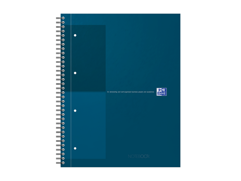 Oxford International A4+ Hardcover Notizbuch, Wire-O Spiralbindung, liniert 6mm, 80 Blatt, scribzee kompatibel, 30. Jahre Jubilä