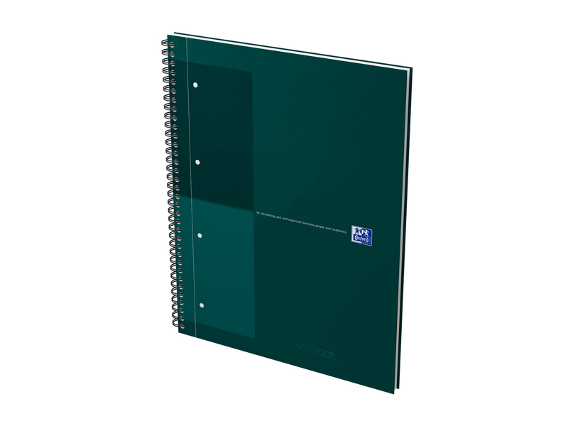 Oxford International A4+ Hardcover Notizbuch, Wire-O Spiralbindung, liniert 6mm, 80 Blatt, scribzee kompatibel, 30. Jahre Jubilä