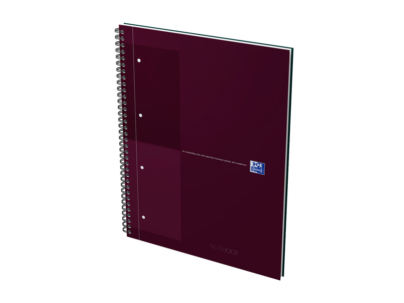 Oxford International A4+ Hardcover Notizbuch, Wire-O Spiralbindung, liniert 6mm, 80 Blatt, scribzee kompatibel, 30. Jahre Jubilä