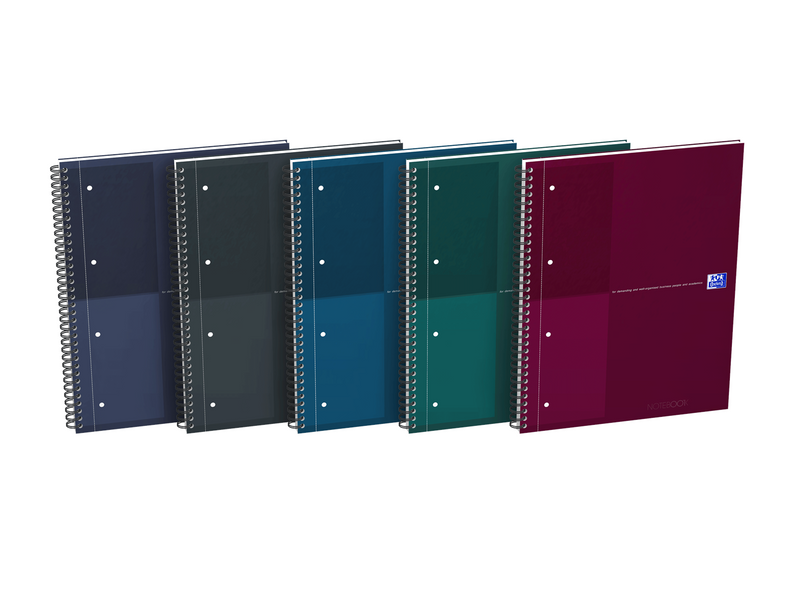 Oxford International A4+ Hardcover Notizbuch, Wire-O Spiralbindung, liniert 6mm, 80 Blatt, scribzee kompatibel, 30. Jahre Jubilä