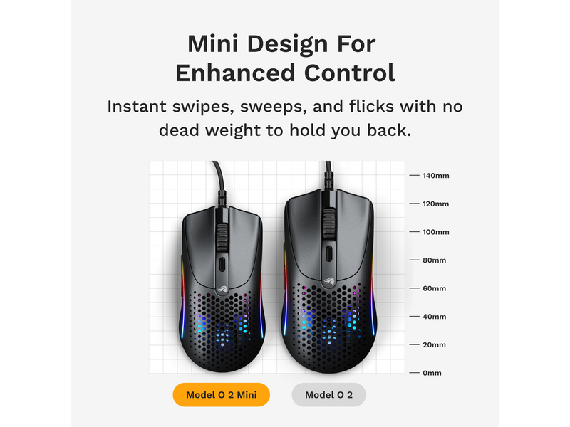Glorious Model O 2 Mini - Matte Black - Gaming Maus (Schwarz)