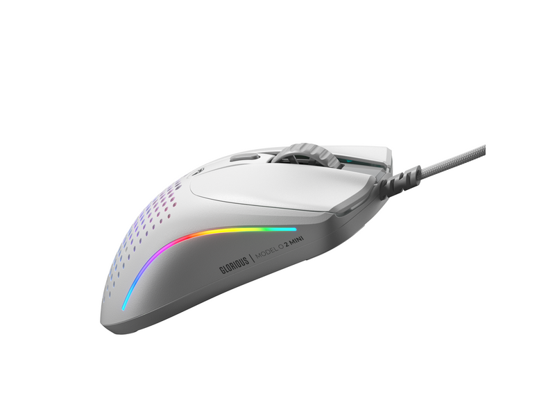 Glorious Model O 2 Mini - Matte White - Gaming Maus (Weiß mit RGB Licht)