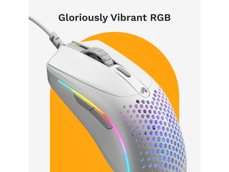 Glorious Model O 2 Mini - Matte White - Gaming Maus (Weiß mit RGB Licht)