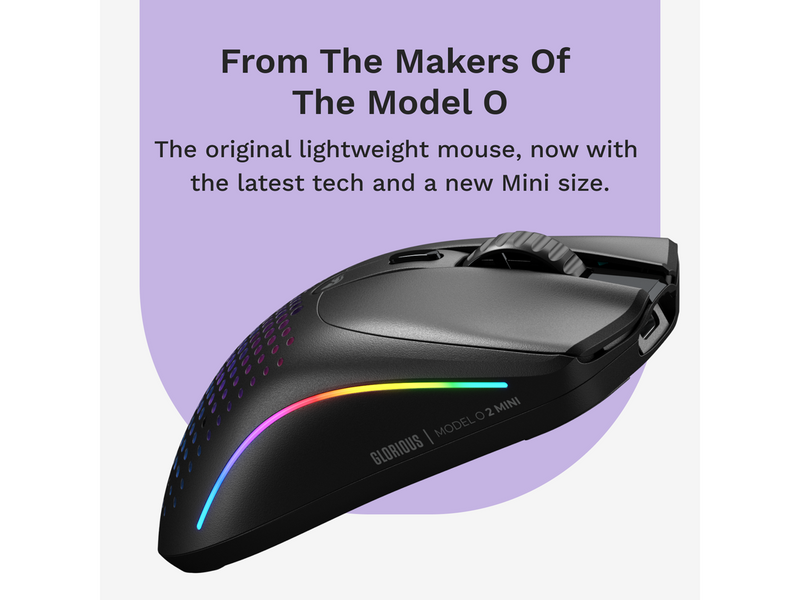Glorious Model O 2 Mini Wireless - Matte Black - Gaming Maus (Schwarz)