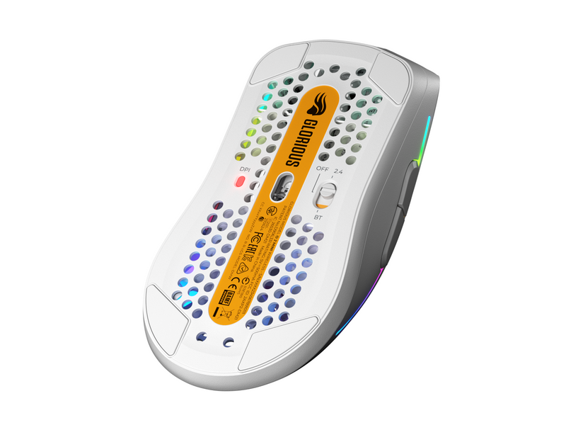 Glorious Model O 2 Mini Wireless - Matte White - Gaming Maus (Weiß mit RGB Licht)