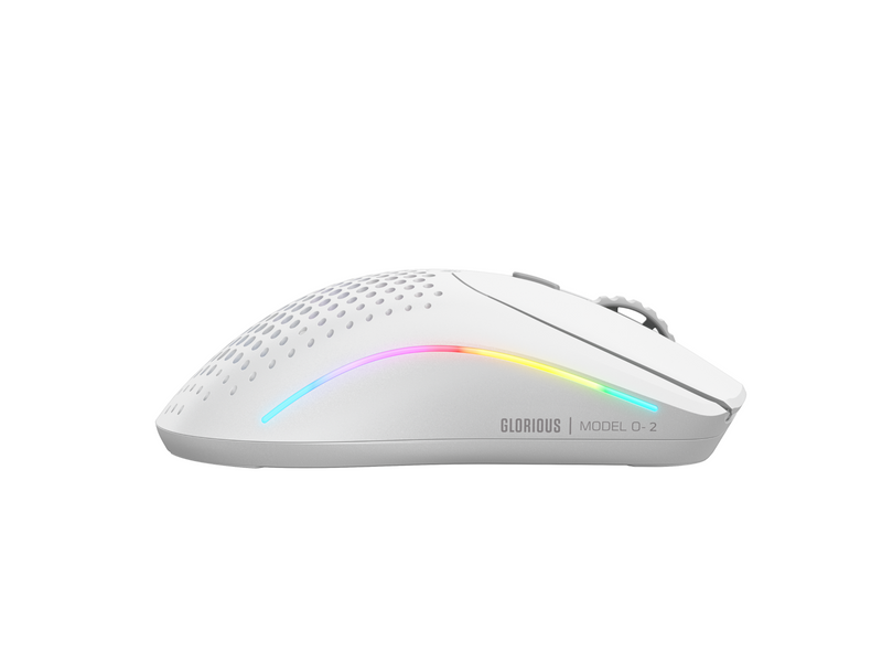 Glorious Model O 2 Mini Wireless - Matte White - Gaming Maus (Weiß mit RGB Licht)