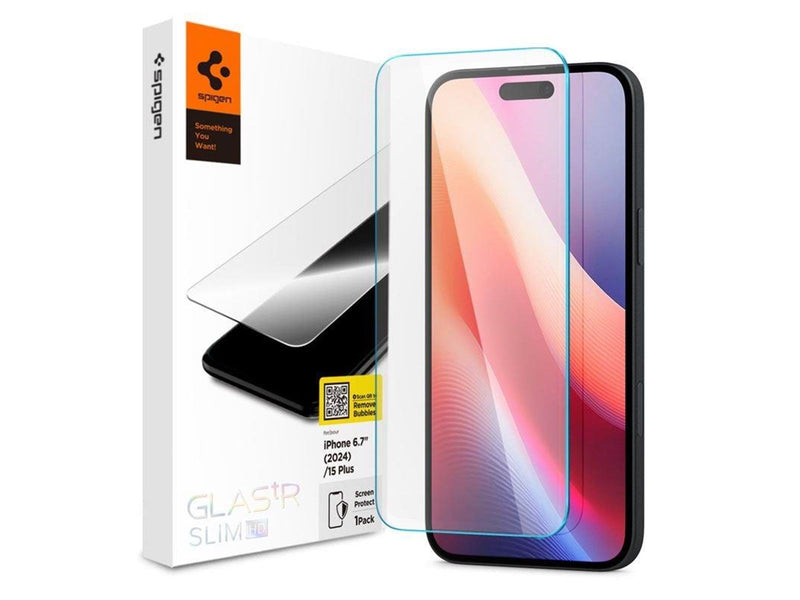 Spigen Glass tR Slim HD 1 Pack for iPhone 16/15 Plus - Transparency