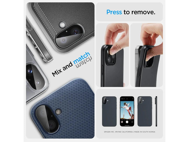 Spigen Glass tR Optik 2 Pack for iPhone 16/16 Plus - Black