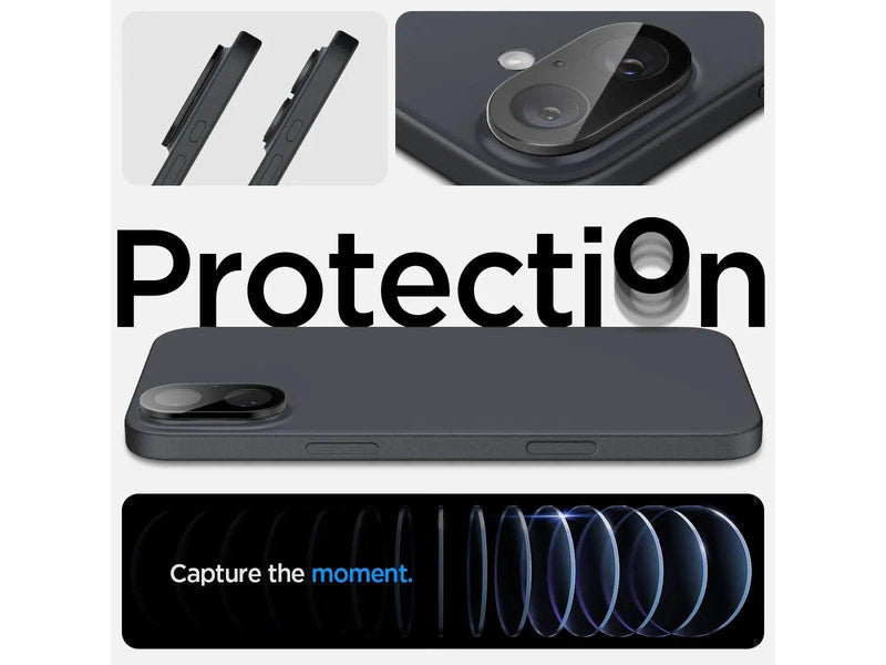 Spigen Glass tR Optik 2 Pack for iPhone 16/16 Plus - Black
