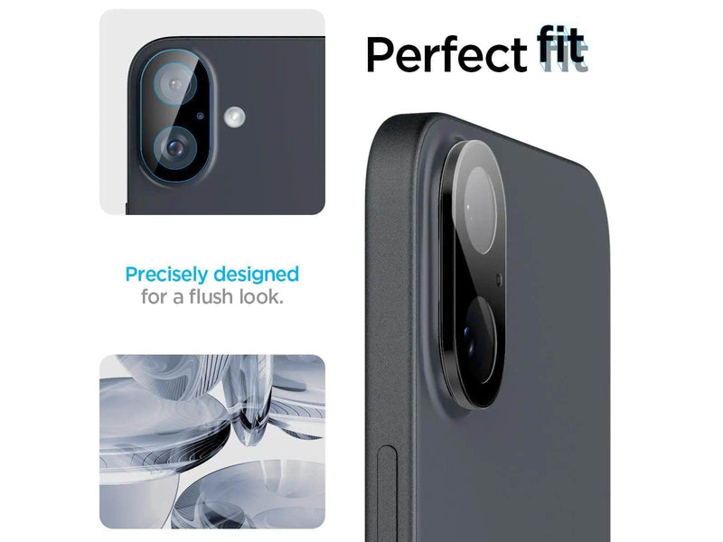 Spigen Glass tR Optik 2 Pack for iPhone 16/16 Plus - Black