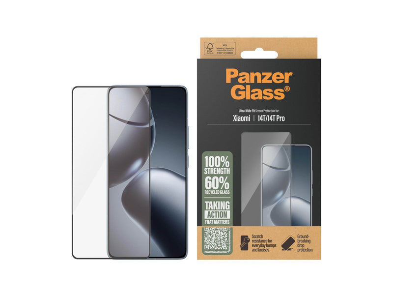 PanzerGlass Screen Protector Xiaomi 14T | 14T Pro | Ultra-Wide Fit