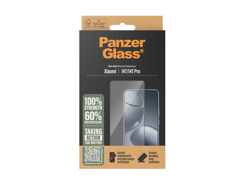 PanzerGlass Screen Protector Xiaomi 14T | 14T Pro | Ultra-Wide Fit