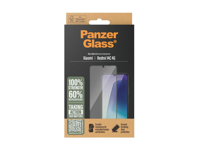 PanzerGlass Screen Protector Xiaomi Redmi 14C | Ultra-Wide Fit