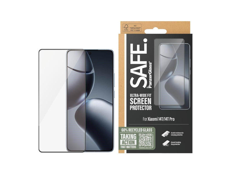 SAFE. by PanzerGlass Screen Protector Xiaomi 14T | 14T Pro | Ultra-Wide Fit