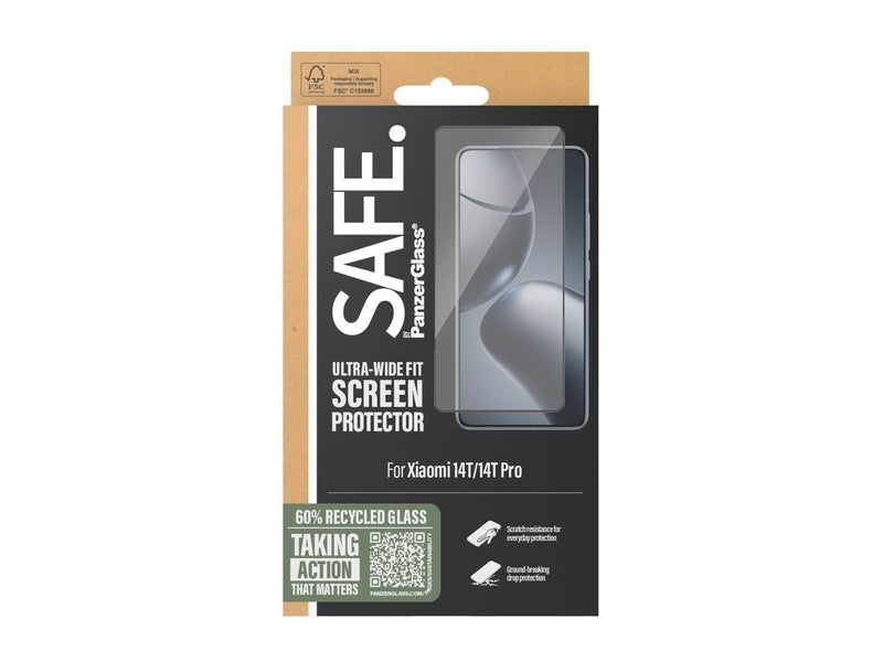 SAFE. by PanzerGlass Screen Protector Xiaomi 14T | 14T Pro | Ultra-Wide Fit