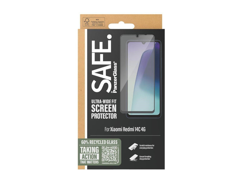 SAFE. by PanzerGlass Screen Protector Xiaomi Redmi 14C | Ultra-Wide Fit