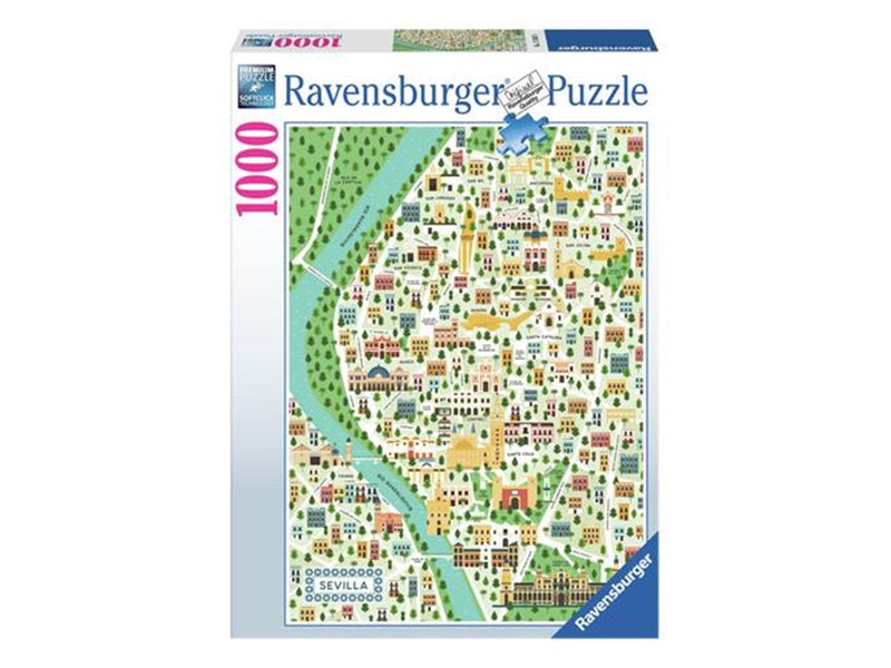 Ravensburger Jigsaw Puzzle Map Of Seville 1000pcs.