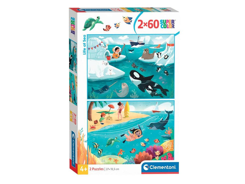 Clementoni Jigsaw Puzzle Super Color Life at Sea 2x60pcs.
