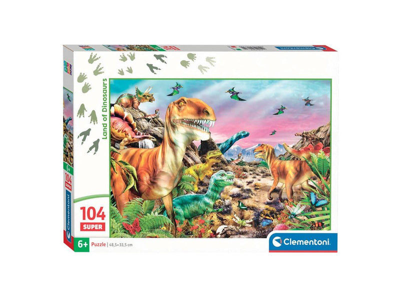 Clementoni Jigsaw Puzzle Super Color Land of Dinosaurs 104pcs.