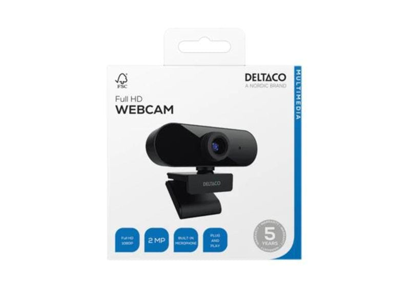 Deltaco W-100 Webcam 1080p
