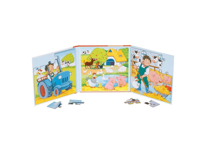Goki Magnetic Jigsaw Puzzle Book Farm 40 pcs.