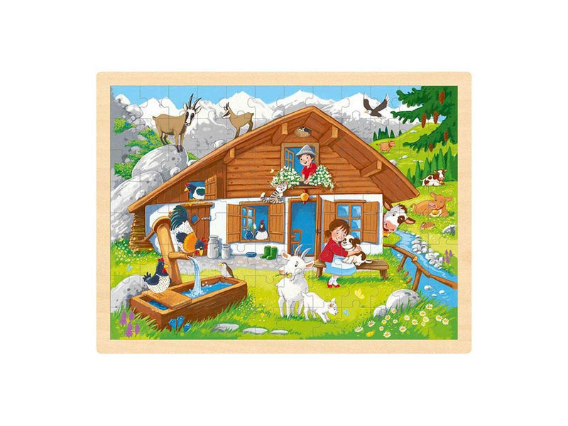 Goki Wooden Jigsaw Puzzle in the Alps 96pcs.