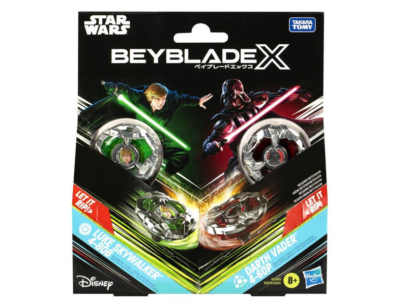 Hasbro Beyblade X and Star Wars Collab Luke Skywalker 4-80B vs. Darth Vader 4-60B