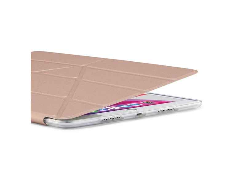 Pipetto iPad 10.2" Metallic Origami case with TPU back - Rose Gold
