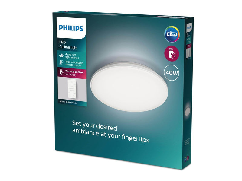 Philips Wincel ceiling lamp with remote control 40W 2700-6500K white