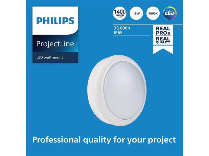 Philips Projectline Round outdoor wall light 4000 K 1400 lm white