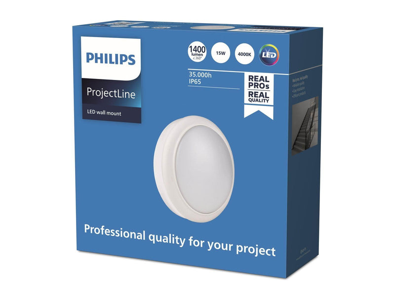 Philips Projectline Round outdoor wall light 4000 K 1400 lm white