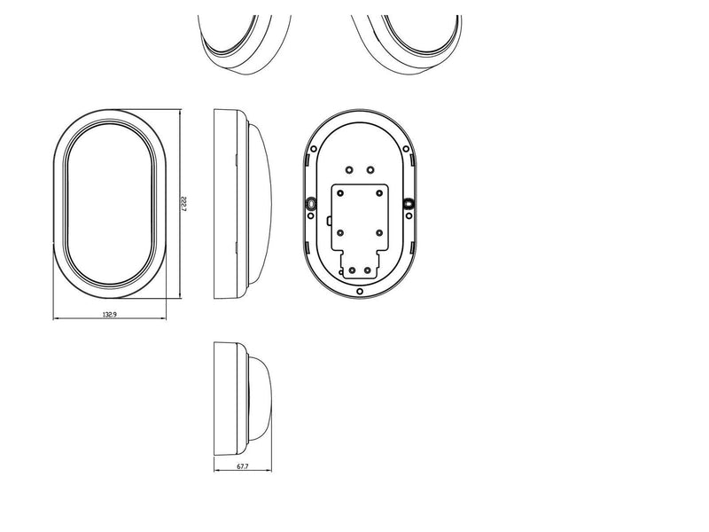 Philips Projectline Wall mount oval 1400lm 4000K