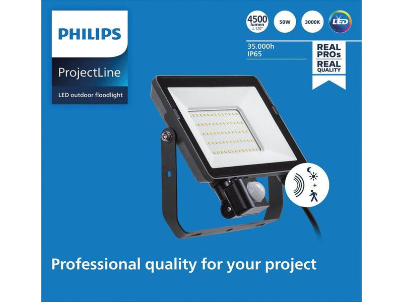 Philips Projectline Floodlight 50W 3000K Sensor