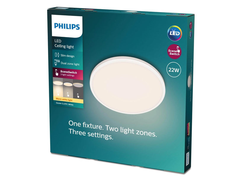 Philips Ozziet ceiling lamp Ø40 cm 22W 2700K white