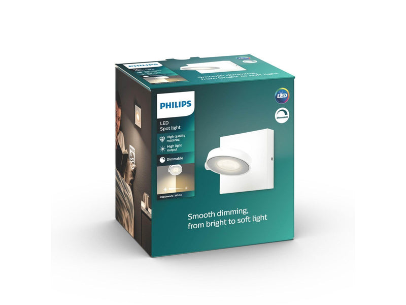 Philips CLOCKWORK single spot LED white 1x5W SEL DIM