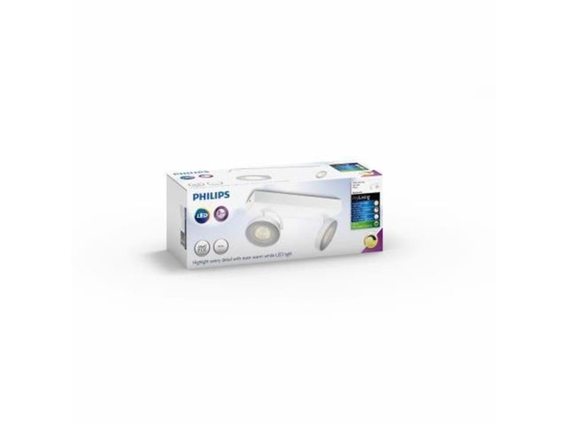 Philips Clockwork spot rail 2x5W 2700K white
