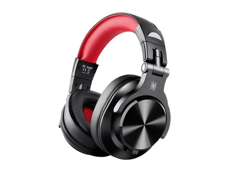OneOdio A71 Wired Headphones (Black and Red)