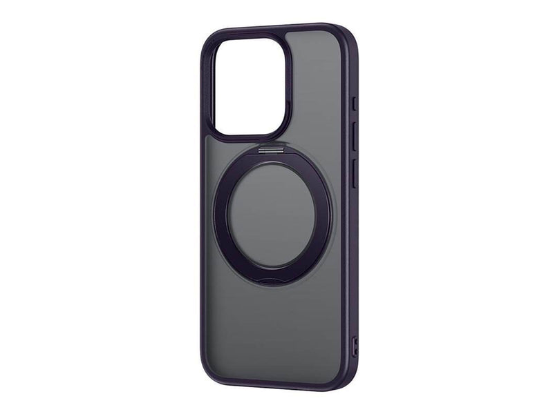 Baseus SkyRing Magnetic case with stand for iP 14 Pro Max + tempered glass and cleaning kit (purple)