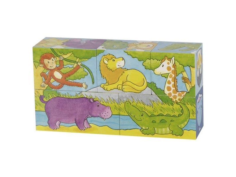 Goki Wooden Block Puzzle Safari 5 pcs. Holz