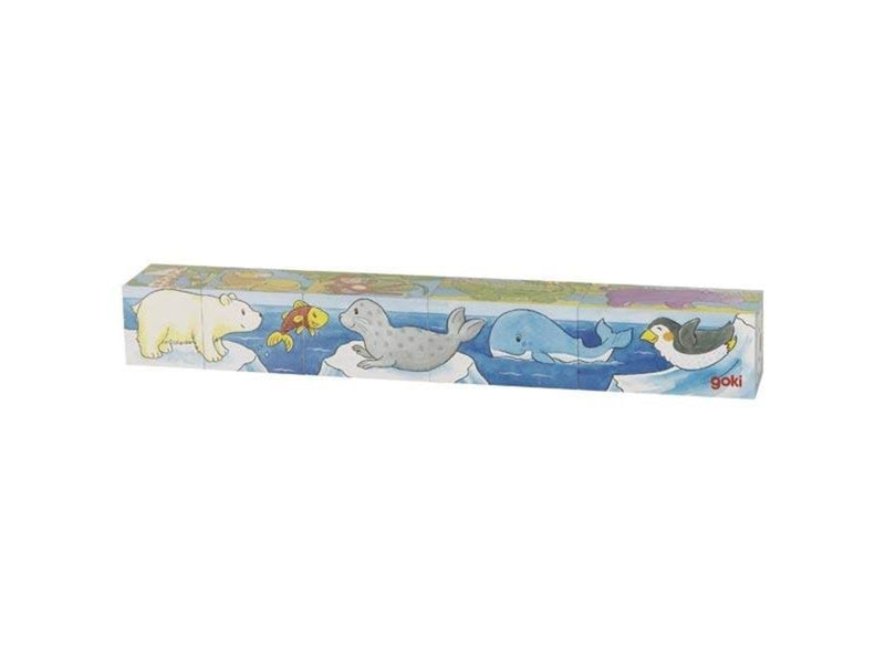 Goki Wooden Block Puzzle Safari 5 pcs. Holz