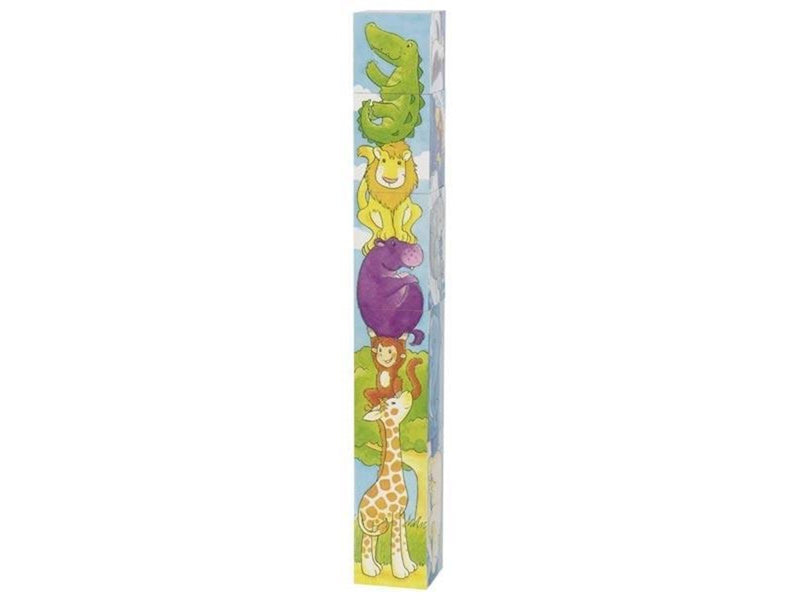 Goki Wooden Block Puzzle Safari 5 pcs. Holz