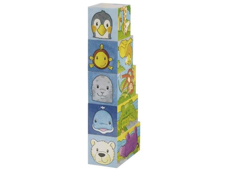 Goki Wooden Block Puzzle Safari 5 pcs. Holz