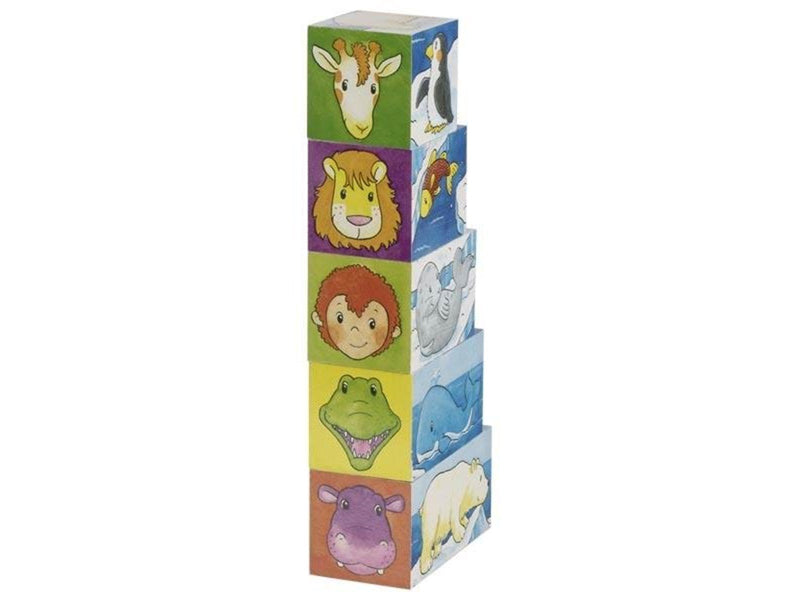 Goki Wooden Block Puzzle Safari 5 pcs. Holz