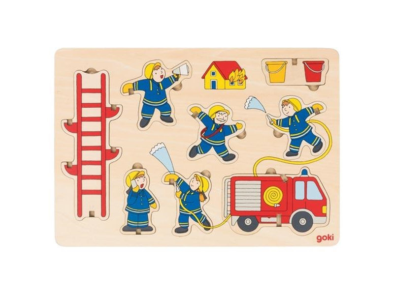 Goki Wooden Stacking Puzzle Fire Department 8 pcs. Holz