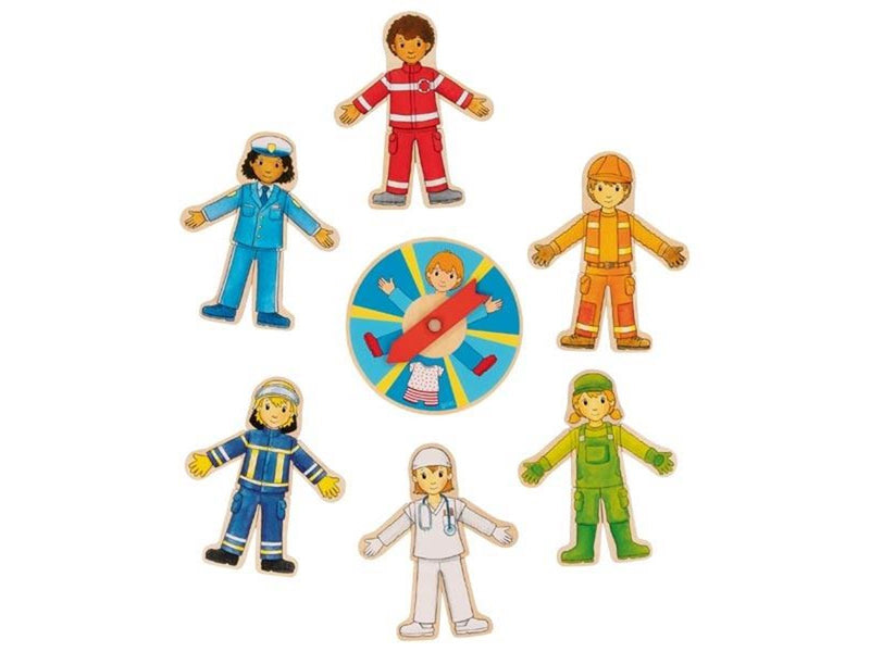 Goki Wooden Puzzle Game Professions 38 pcs. Holz
