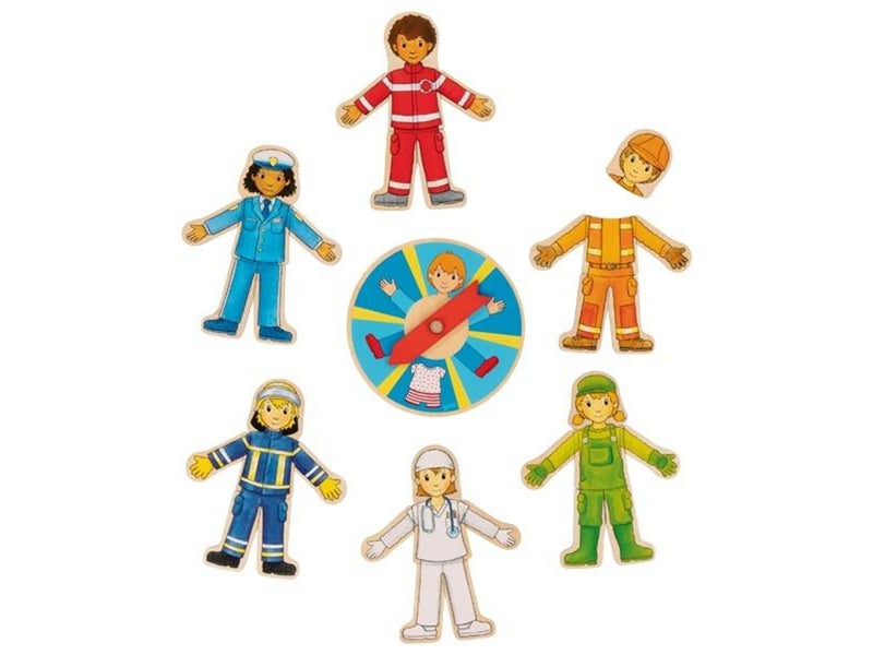 Goki Wooden Puzzle Game Professions 38 pcs. Holz