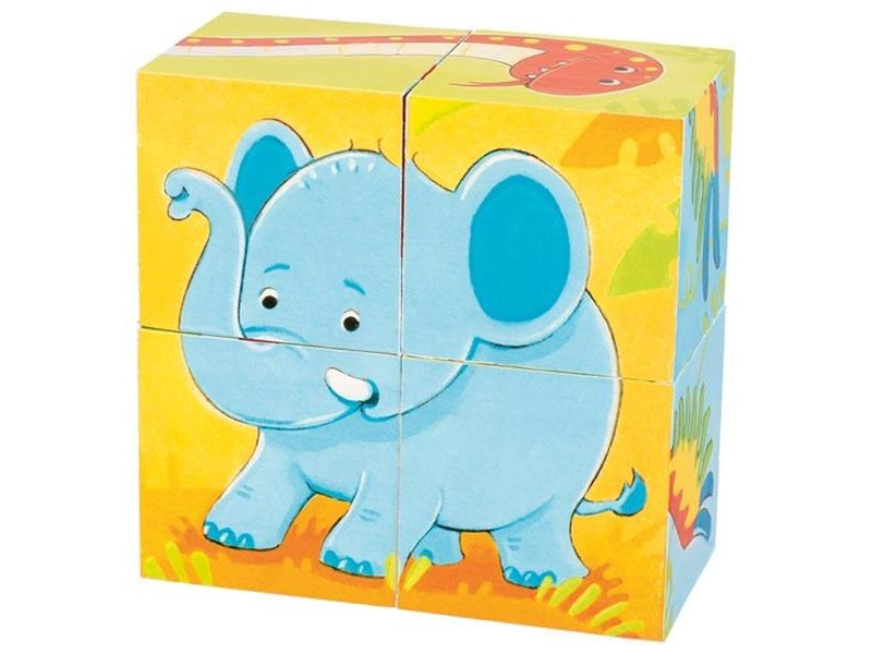 Goki Wooden Block Puzzle Wild Animals 4 pcs. Holz