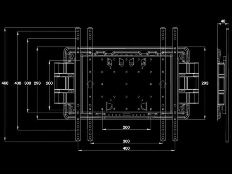 Multibrackets M VESA Super Slim neigen & Turn Plus 40 kg 55" 100 x 100 mm