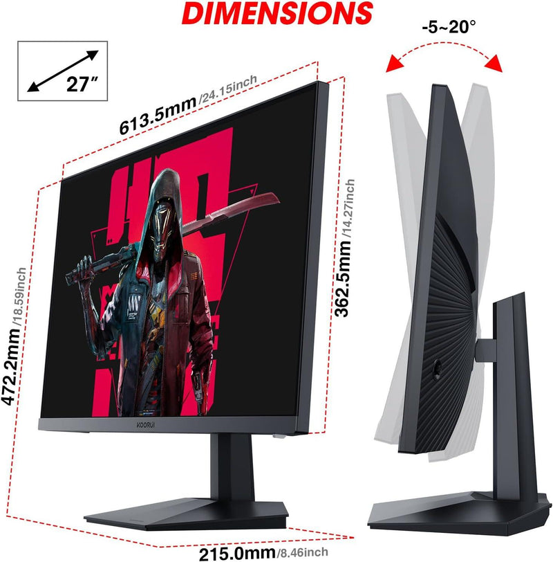 KOORUI GN06 Gaming Monitor 68,59 cm (27 Zoll)